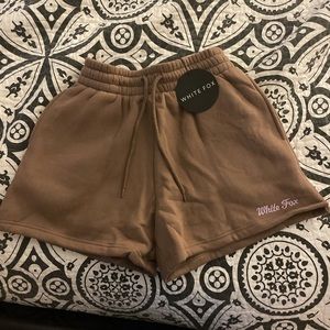 White fox small lounge shorts
